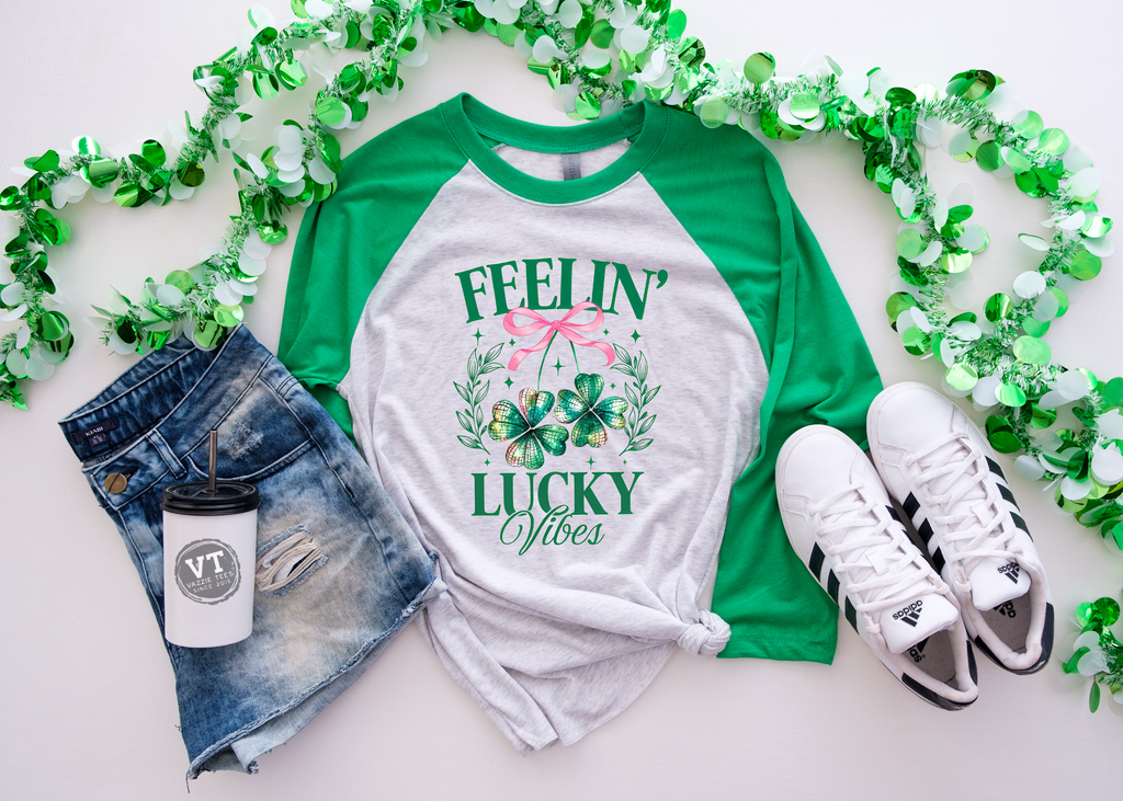 Feelin' Lucky Vibes Raglan Shirt