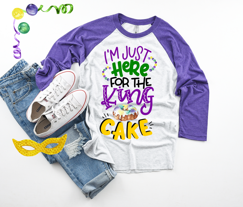 I'm Just Here for the King Cake Raglan Shirt