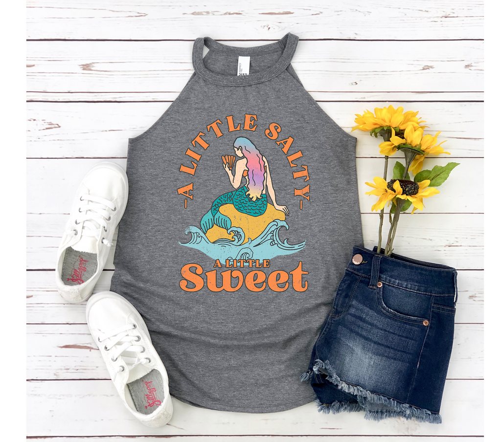 A Little Salty A Little Sweet Mermaid Rocker Tank