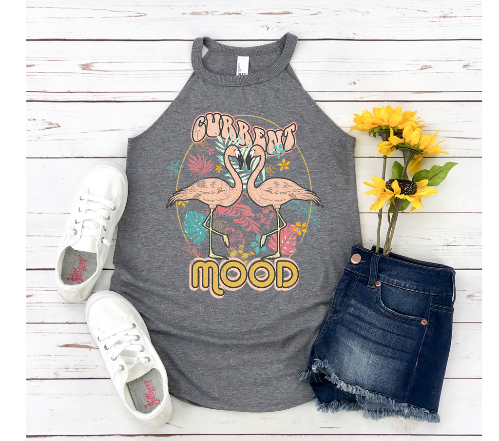 Current Mood Flamingo Rocker Tank Top