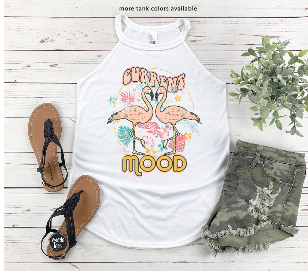 Current Mood Flamingo Rocker Tank Top