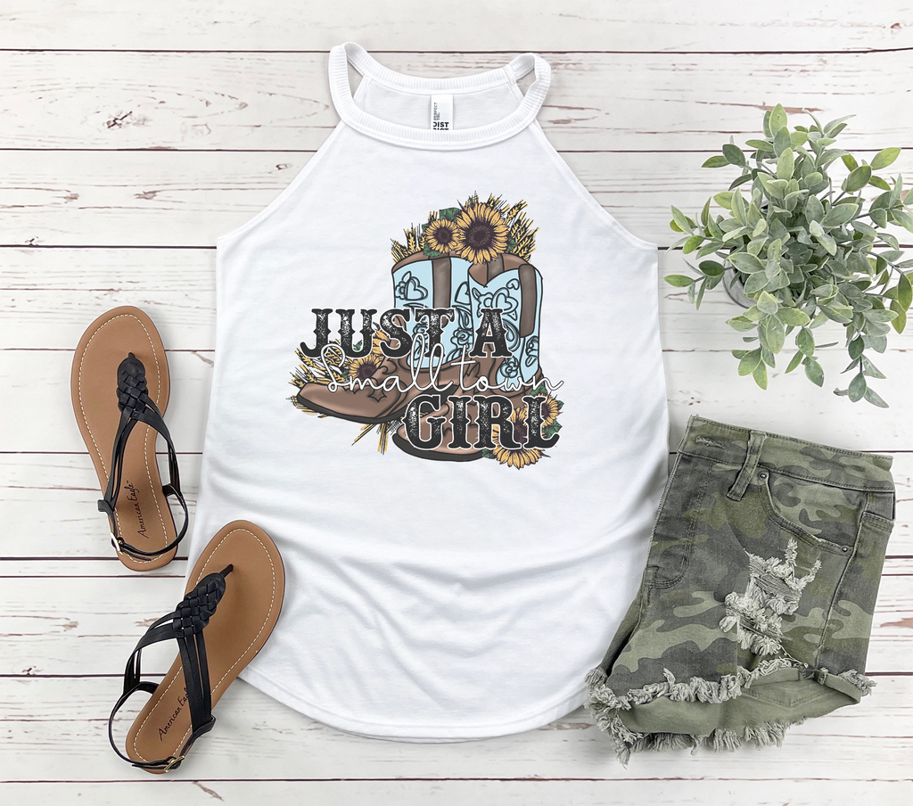 Just a Small Town Girl Rocker Tank Top