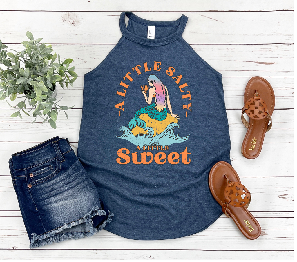 A Little Salty A Little Sweet Mermaid Rocker Tank