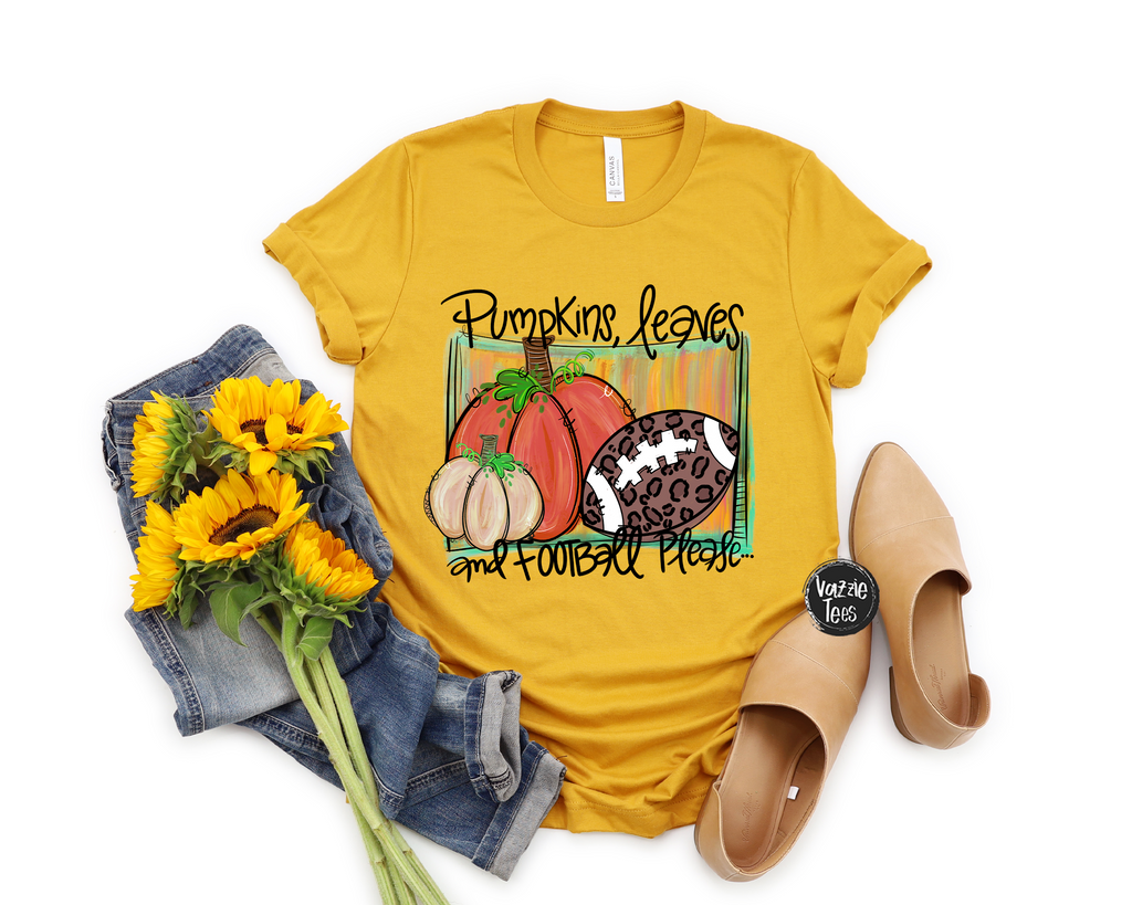Pumpkin Leaves & Football Please Shirt