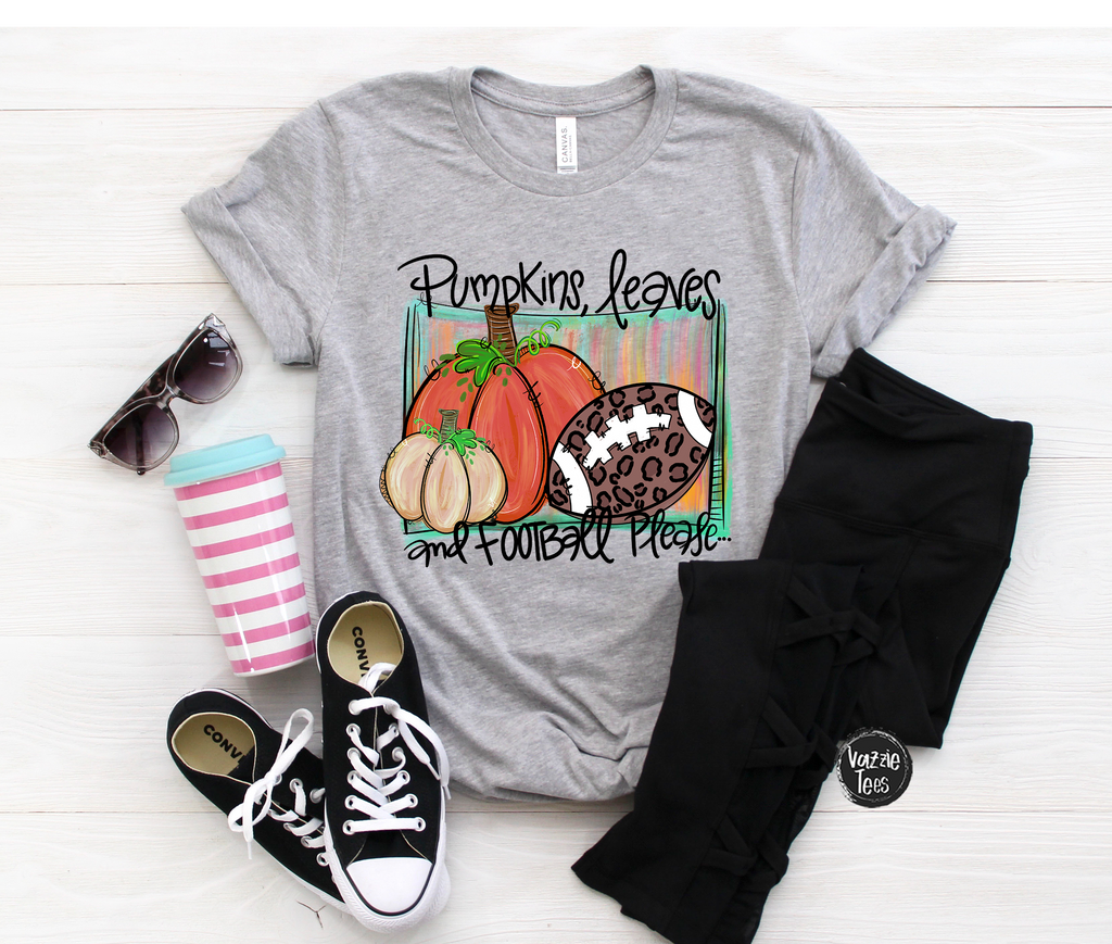 Pumpkin Leaves & Football Please Shirt