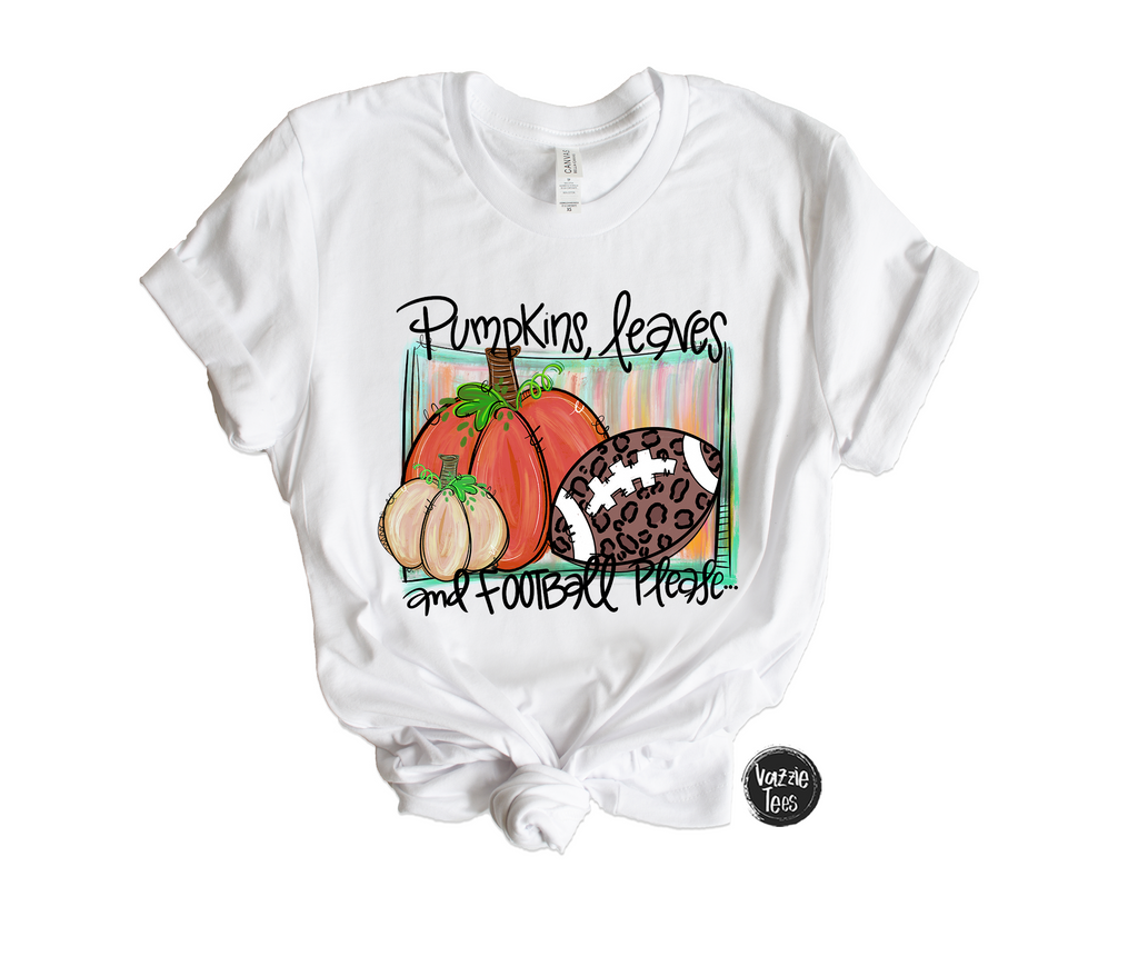 Pumpkin Leaves & Football Please Shirt
