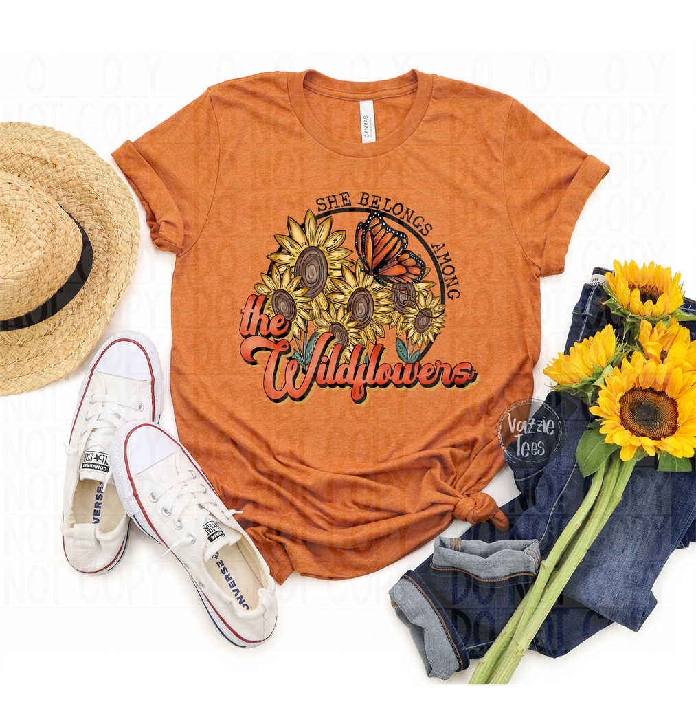 She Belongs Among the Wildflowers Shirt - Vazzie Tees