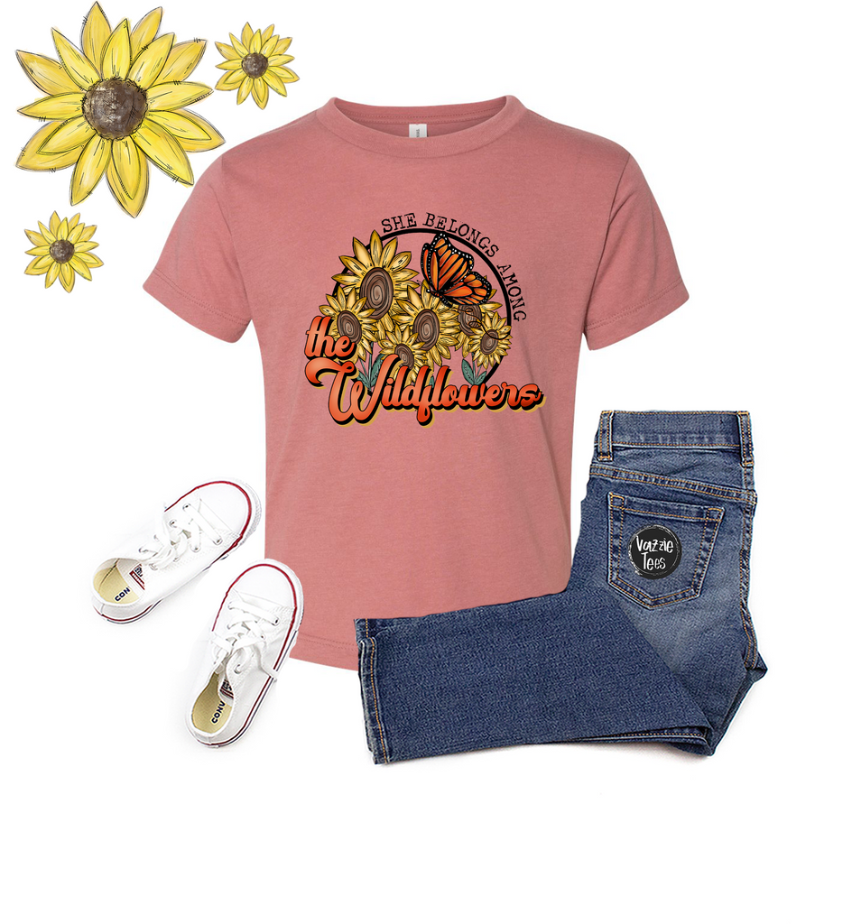 She Belongs Among the Wildflowers - Vazzie Tees