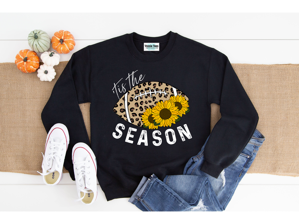 Tis the Season Sunflower Football Pullover