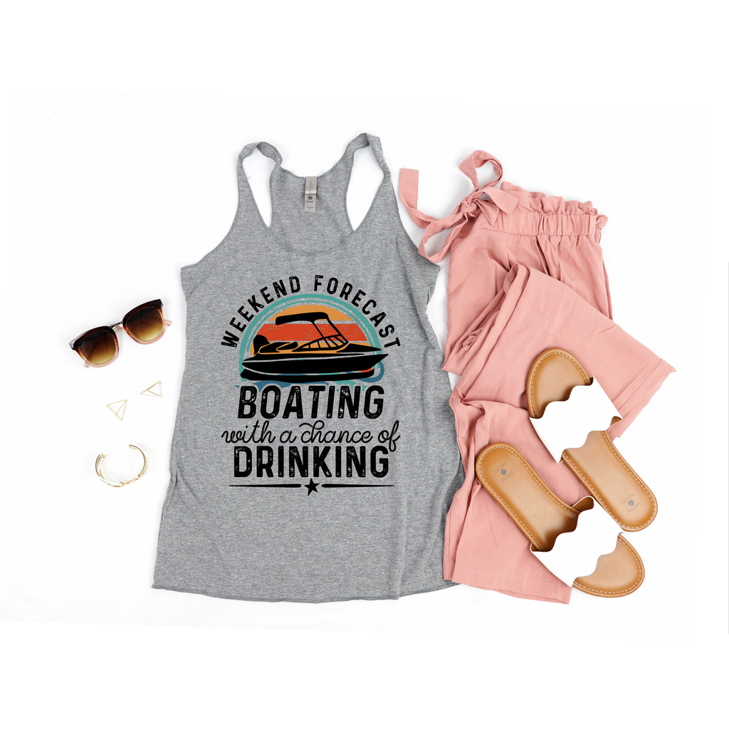 Weekend Forecast Boating with a Chance of Drinking Tank Top
