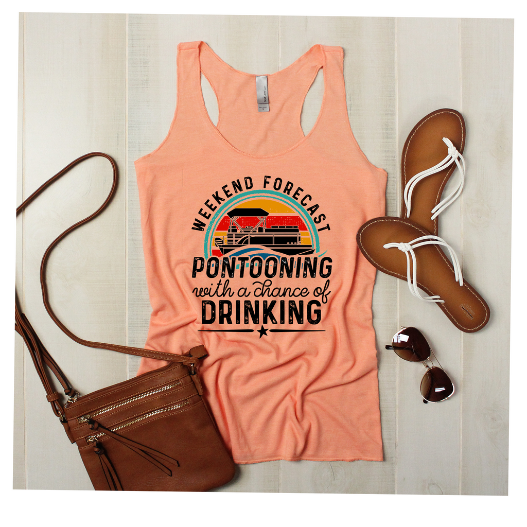 Weekend Forecast Pontooning with a Chance of Drinking Tank Top