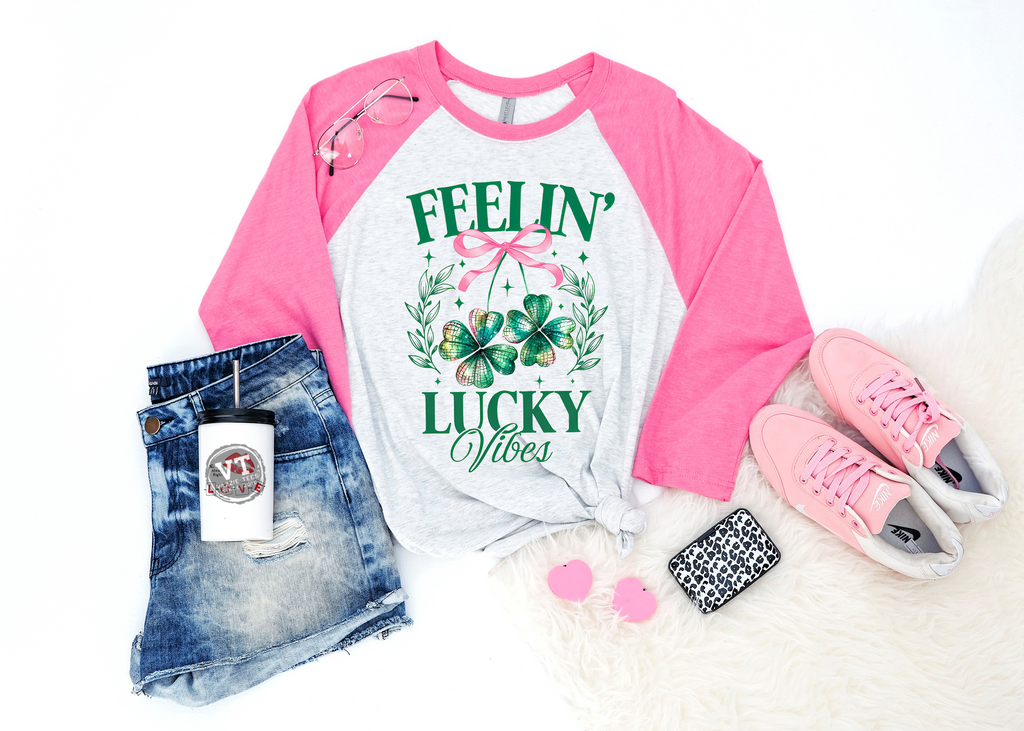 Feelin' Lucky Vibes Raglan Shirt