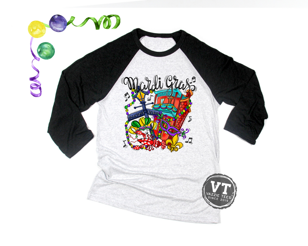 Mardi Gras Raglan Shirt