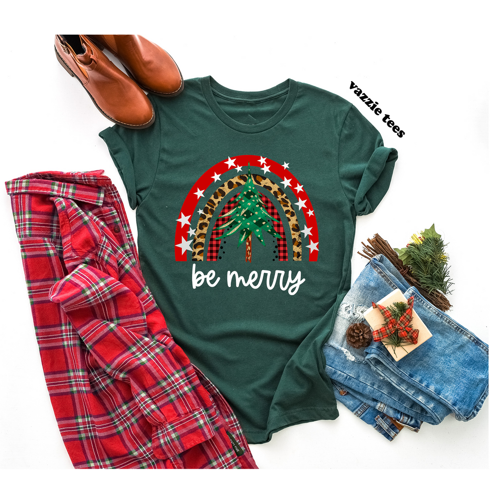 Be Merry Christmas Shirt - Short Sleeve Tee