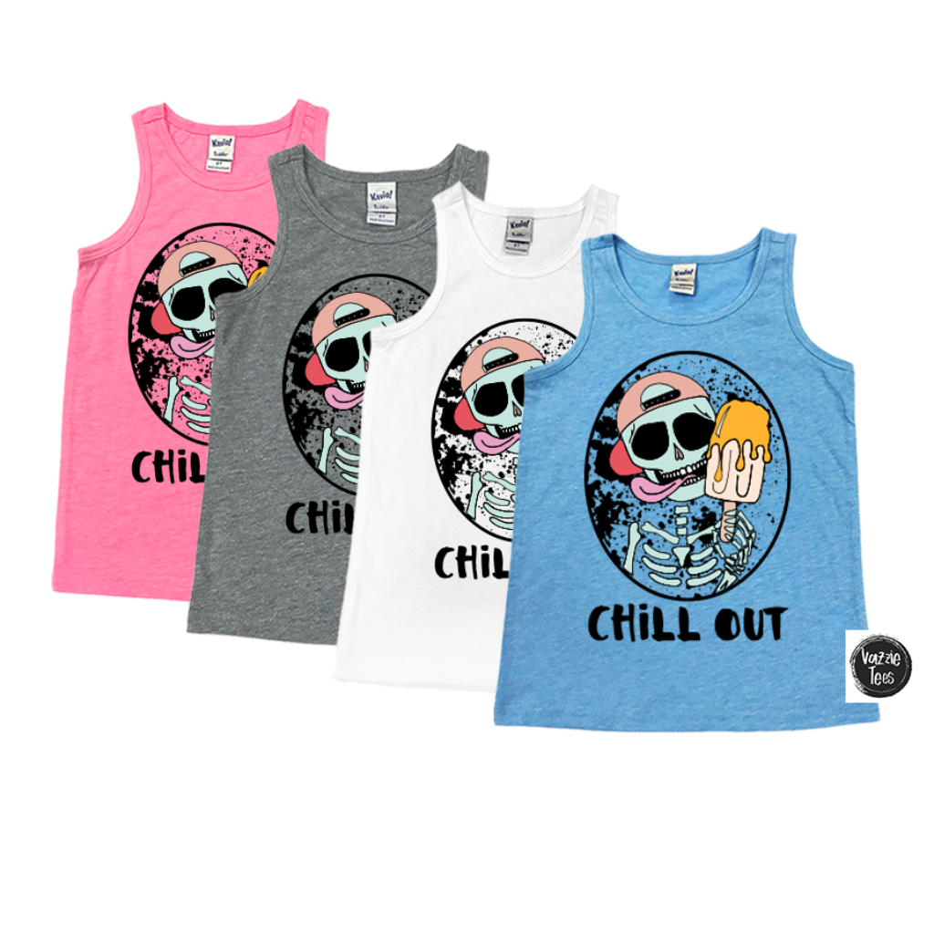 "Chill Out" Tank Tops, Vazzie Tees 