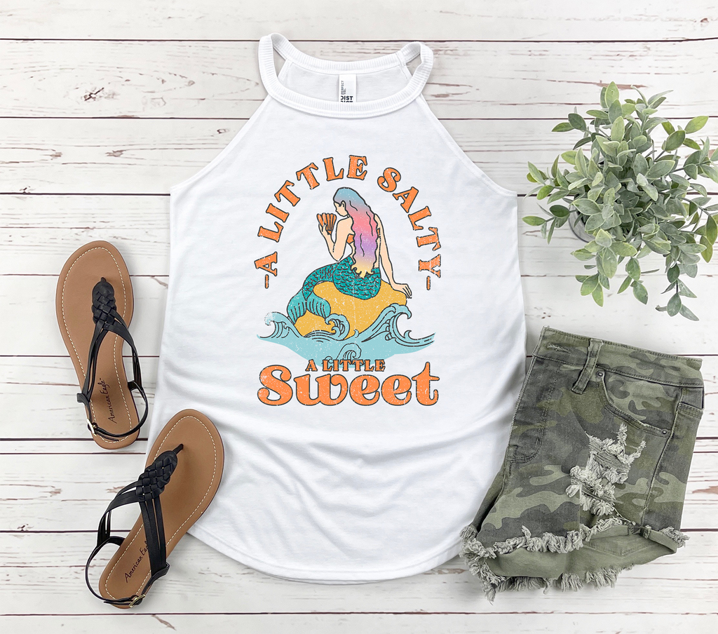 A Little Salty A Little Sweet Mermaid Rocker Tank
