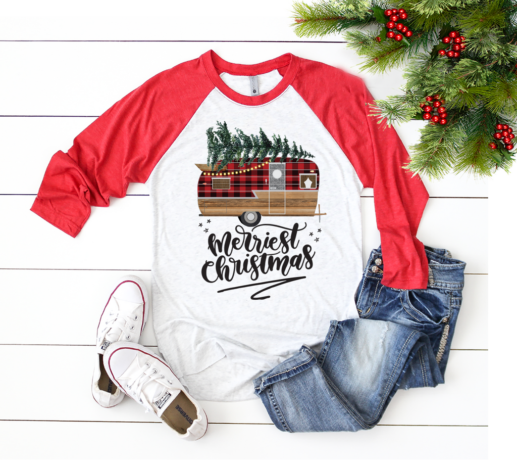 "Merriest Christmas - Camper Shirt", Vazzie Tees 