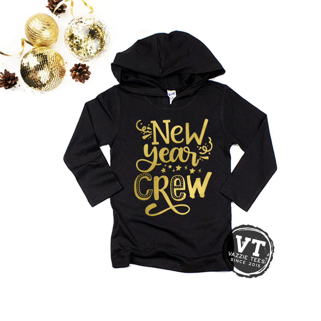 New Year Crew Hooded Long Sleeves