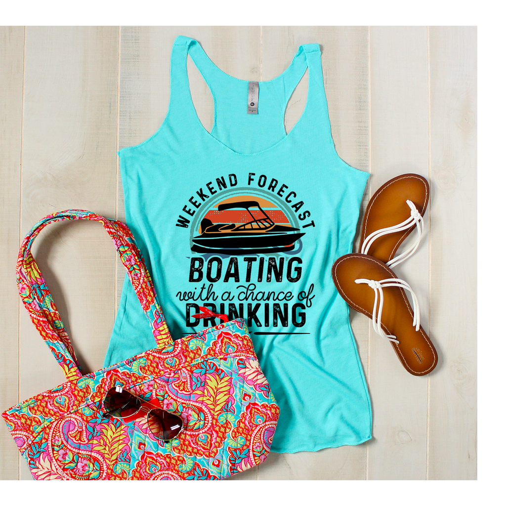 Weekend Forecast Boating with a Chance of Drinking Tank Top