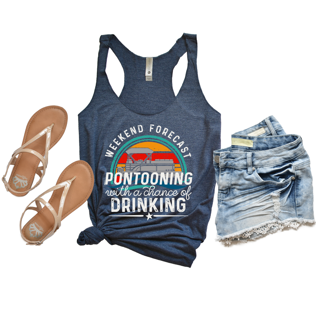 Weekend Forecast Pontooning with a Chance of Drinking Tank Top